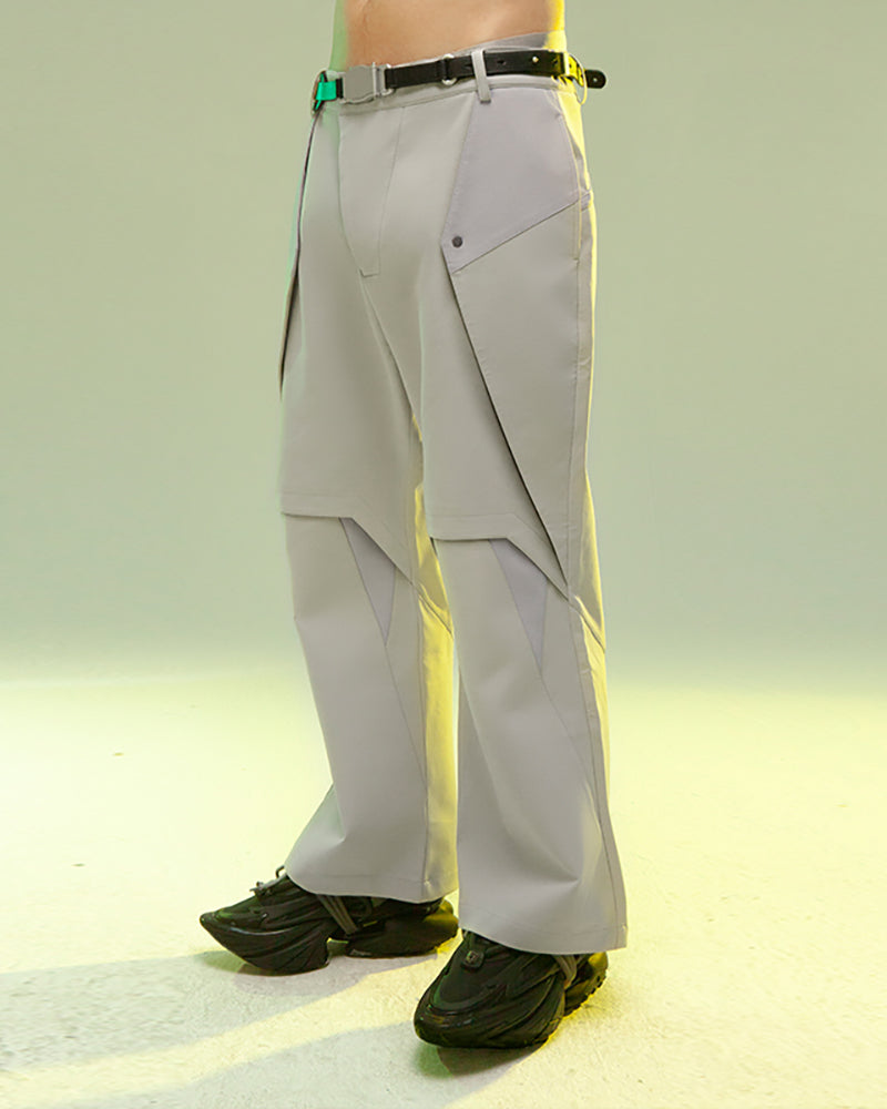 Futuristic Double-Layered Cyberpunk Pants - techwear pants - View 2