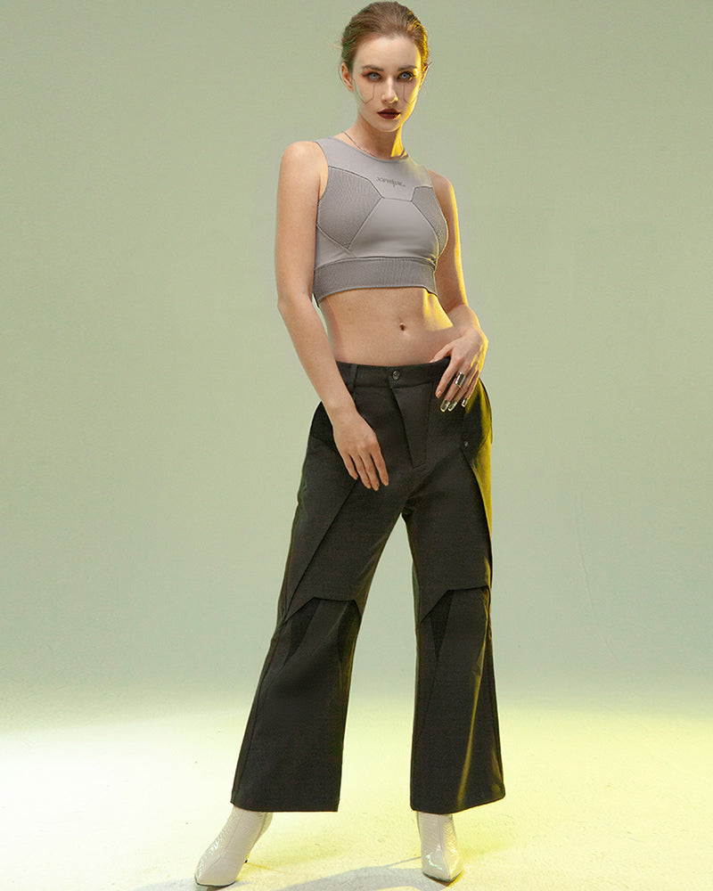 Futuristic Double-Layered Cyberpunk Pants - techwear pants - View 9