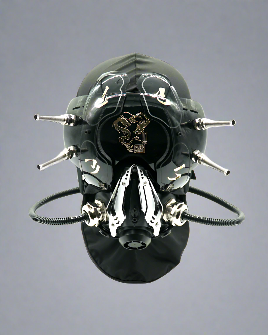 Futuristic Dragon Mask & Goggles - cyberpunk mask - Futuristic Dragon Mask and Goggles for Versatile Style - Main view