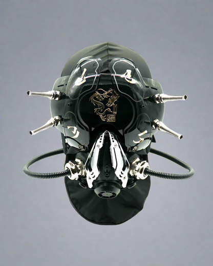 Futuristic Dragon Mask & Goggles - cyberpunk mask - Futuristic Dragon Mask and Goggles for Versatile Style - Main view
