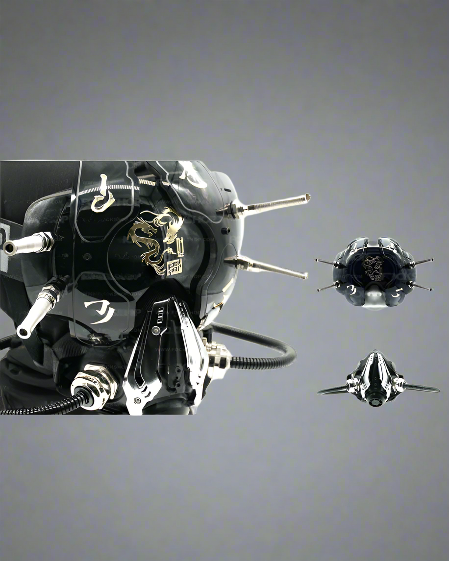 Futuristic Dragon Mask & Goggles -  futuristic goggles - Futuristic Dragon Mask and Goggles for Versatile Style - View 4