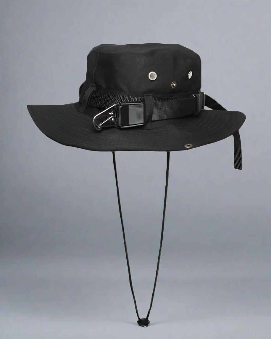 Futuristic Drawstring Bucket Hat - bucket hat - Futuristic Drawstring Bucket Hat for Urban Styles - Main view