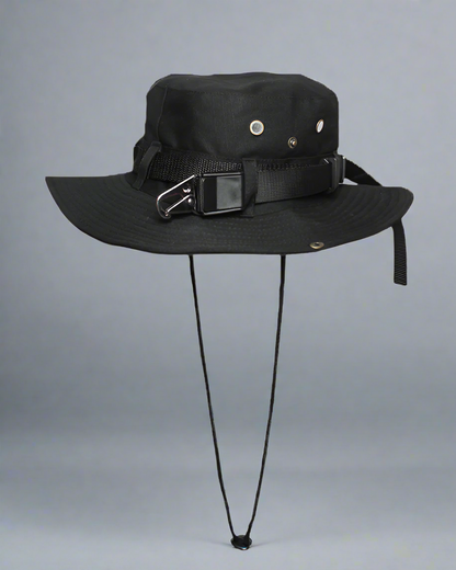 Futuristic Drawstring Bucket Hat - bucket hat - Futuristic Drawstring Bucket Hat for Urban Styles - Main view