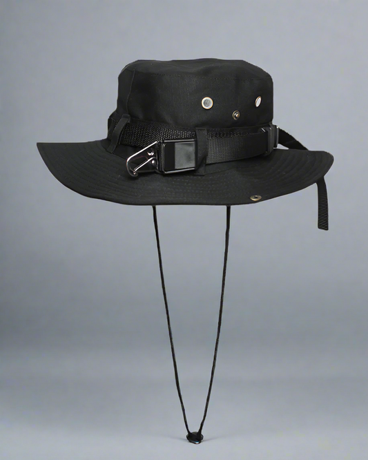 Futuristic Drawstring Bucket Hat - bucket hat - Futuristic Drawstring Bucket Hat for Urban Styles - Main view