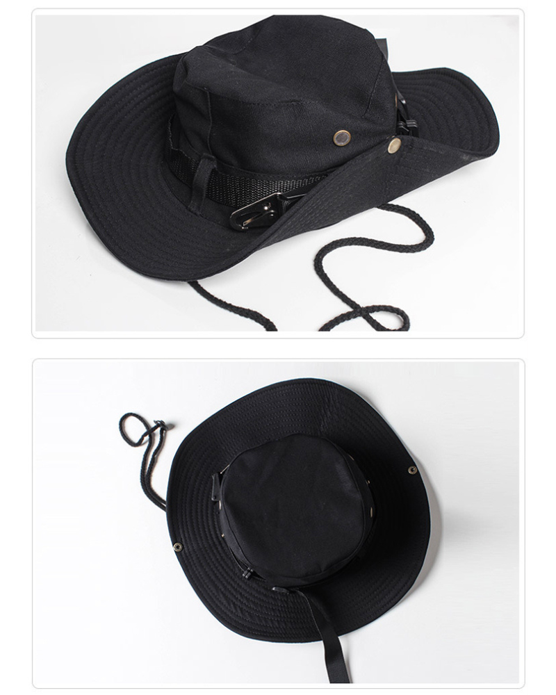 Futuristic Drawstring Bucket Hat - bucket hat - Futuristic Drawstring Bucket Hat for Urban Styles - View 9