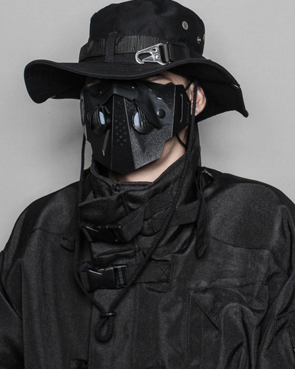 Futuristic Drawstring Bucket Hat -  drawstring hat - Futuristic Drawstring Bucket Hat for Urban Styles - View 4