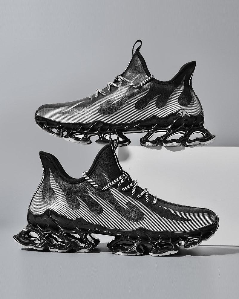 Futuristic Flame-Emblazoned Sneakers -  cargo pants - Futuristic Flame-Emblazoned Sneakers for Modern Style - View 12