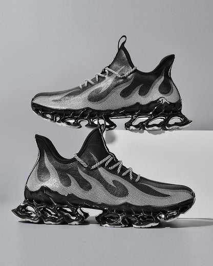 Futuristic Flame-Emblazoned Sneakers -  cargo pants - Futuristic Flame-Emblazoned Sneakers for Modern Style - View 12