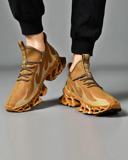 Futuristic Flame-Emblazoned Sneakers -  cargo pants - Futuristic Flame-Emblazoned Sneakers for Modern Style - View 4