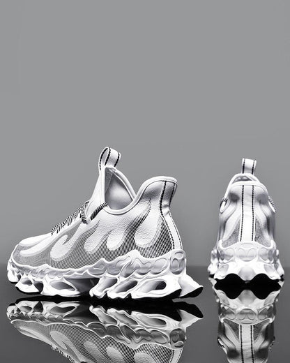Futuristic Flame-Emblazoned Sneakers -  comfortable shoes - Futuristic Flame-Emblazoned Sneakers for Modern Style - View 13