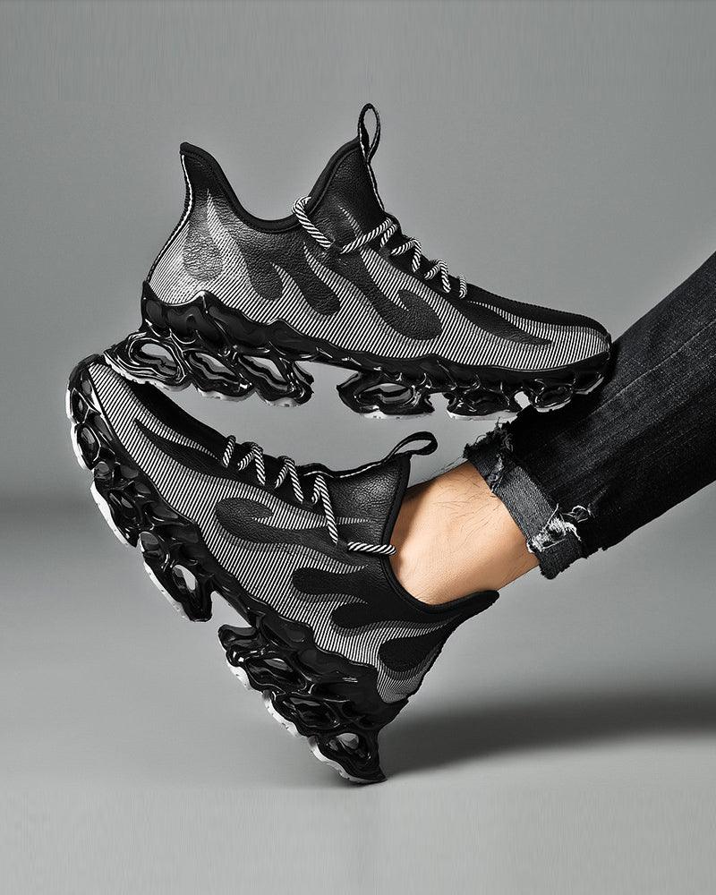 Futuristic Flame-Emblazoned Sneakers -  comfortable shoes - Futuristic Flame-Emblazoned Sneakers for Modern Style - View 5