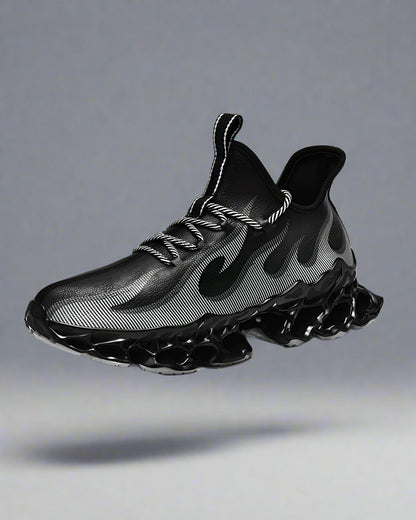 Futuristic Flame-Emblazoned Sneakers - futuristic sneakers - Futuristic Flame-Emblazoned Sneakers for Modern Style - Main view