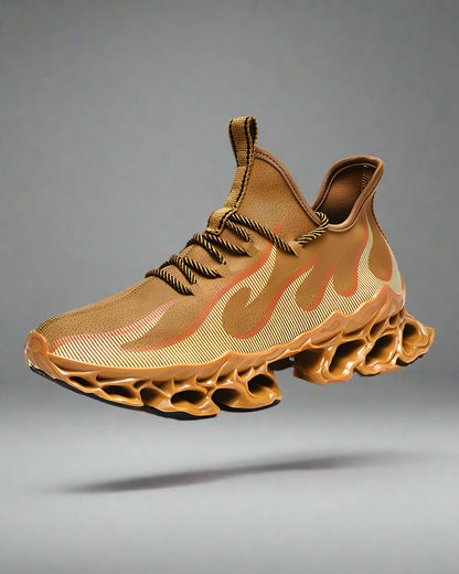 Futuristic Flame-Emblazoned Sneakers -  mesh fabric - Futuristic Flame-Emblazoned Sneakers for Modern Style - View 15