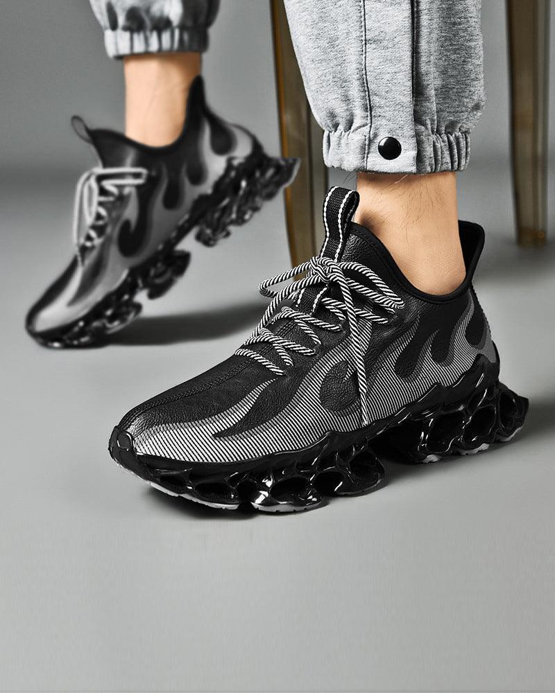 Futuristic Flame-Emblazoned Sneakers -  techwear shoes - Futuristic Flame-Emblazoned Sneakers for Modern Style - View 8