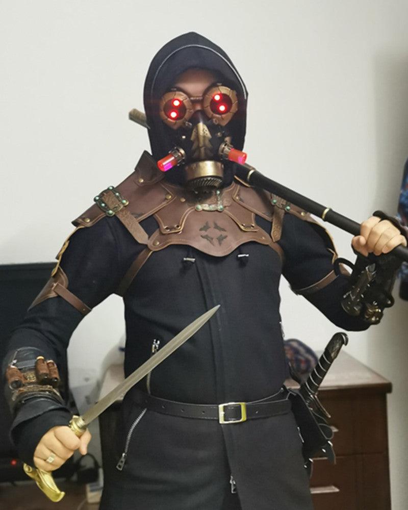 Futuristic Glow Goggles & Mask -  led helmet - Futuristic Glow Goggles & Mask for Cyberpunk Style - View 3