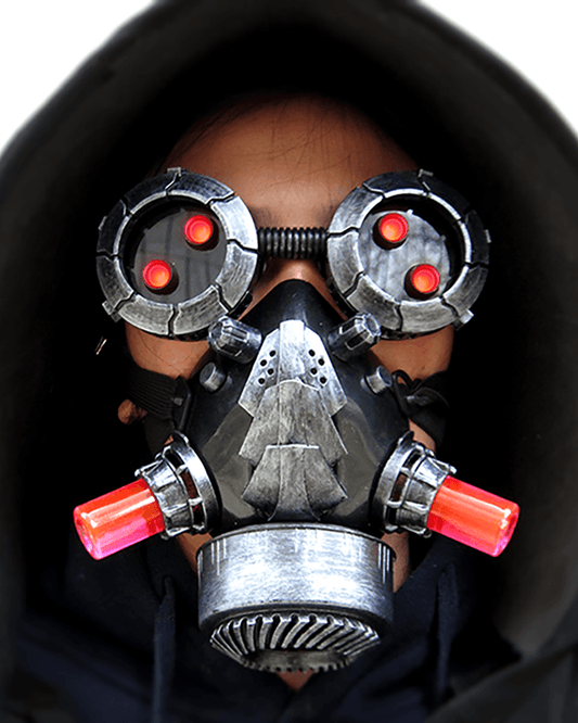 Futuristic Glow Goggles & Mask - adjustable fit helmet - Futuristic Glow Goggles & Mask for Cyberpunk Style - Main view