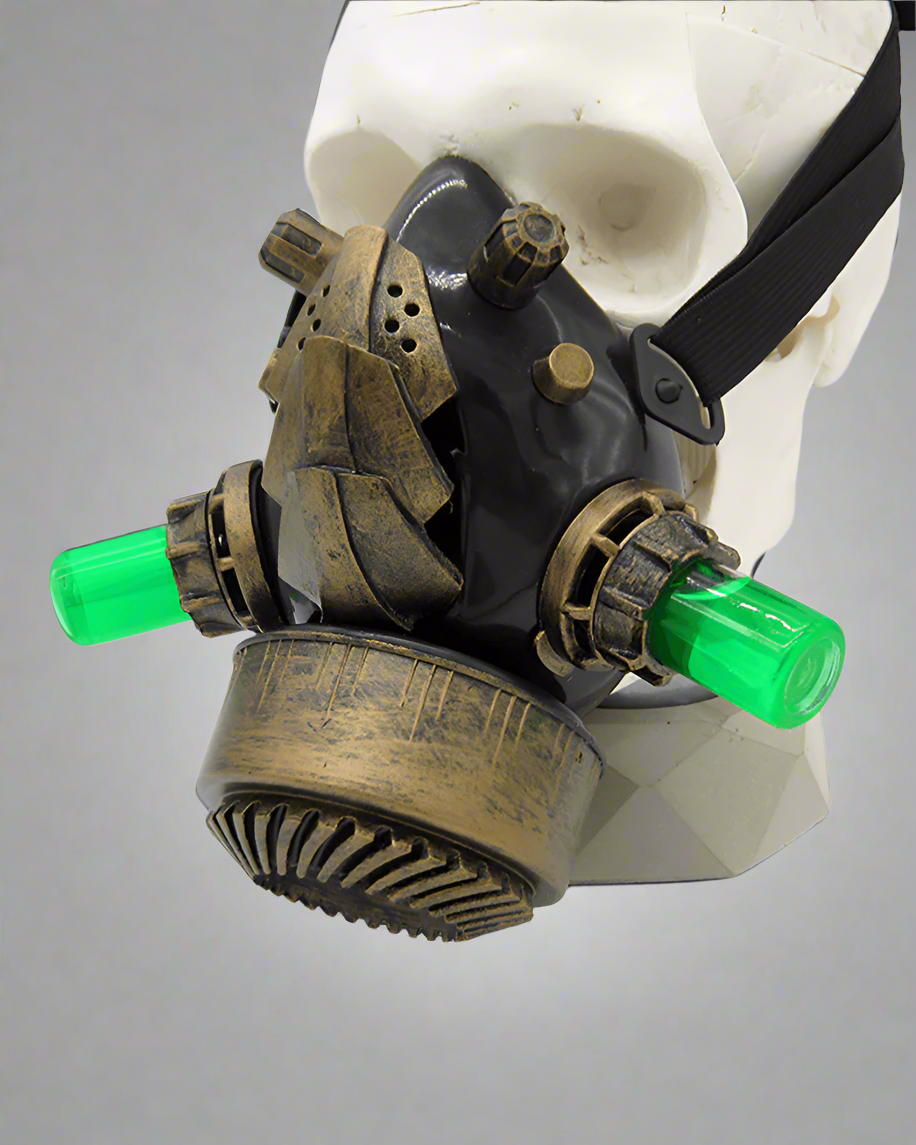 Futuristic Glow Goggles & Mask -  adjustable mask - Futuristic Glow Goggles & Mask for Cyberpunk Style - View 3