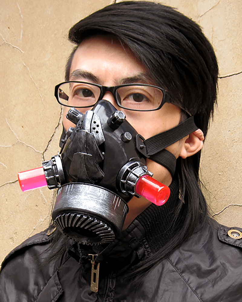 Futuristic Glow Goggles & Mask - cyberpunk goggles - Futuristic Glow Goggles & Mask for Cyberpunk Style - View 2