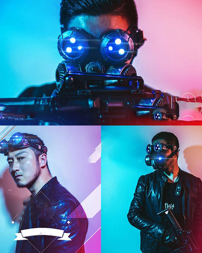 Futuristic Glow Goggles & Mask - cyberpunk goggles - Futuristic Glow Goggles & Mask for Cyberpunk Style - View 20