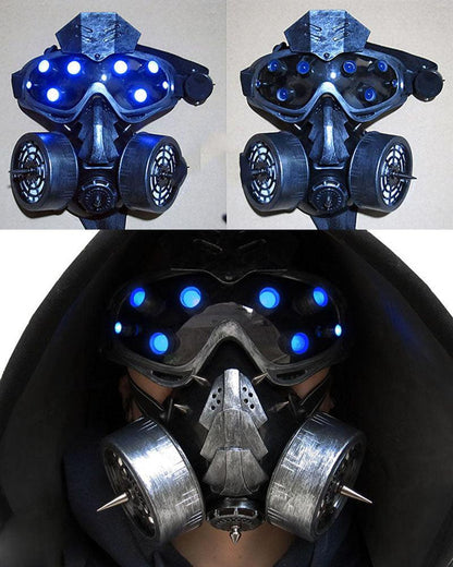Futuristic Goggles & Mask Set -  cyberpunk mask - Futuristic Goggles & Mask Set for Cyberpunk Enthusiasts - View 4