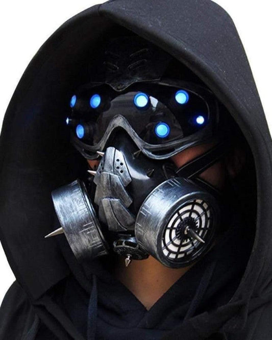 Futuristic Goggles & Mask Set - cyberpunk-inspired helmet - Futuristic Goggles & Mask Set for Cyberpunk Enthusiasts - Main view