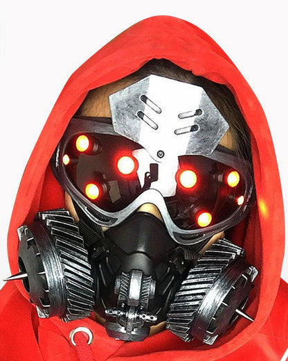 Futuristic Goggles & Mask Set -  adjustable elastic band - Futuristic Goggles & Mask Set for Cyberpunk Enthusiasts - View 3