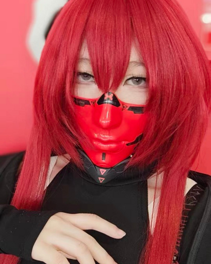 Futuristic Half Face Cosplay Mask - aesthetic masks - Futuristic Half Face Cyberpunk Cosplay Mask - View 8