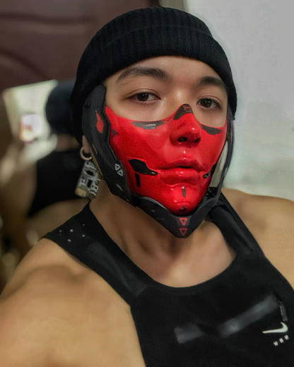 Futuristic Half Face Cosplay Mask - cosplay mask - Futuristic Half Face Cyberpunk Cosplay Mask - View 9
