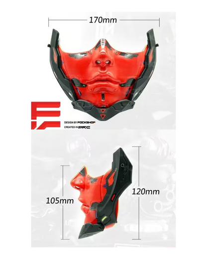 Futuristic Half Face Cosplay Mask -  durable plastic cosplay mask - Futuristic Half Face Cyberpunk Cosplay Mask - View 12