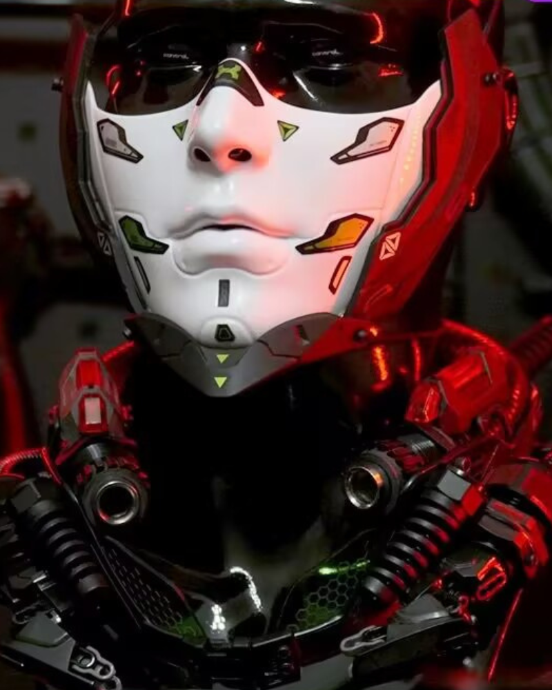 Futuristic Half Face Cosplay Mask -  themed events - Futuristic Half Face Cyberpunk Cosplay Mask - View 7