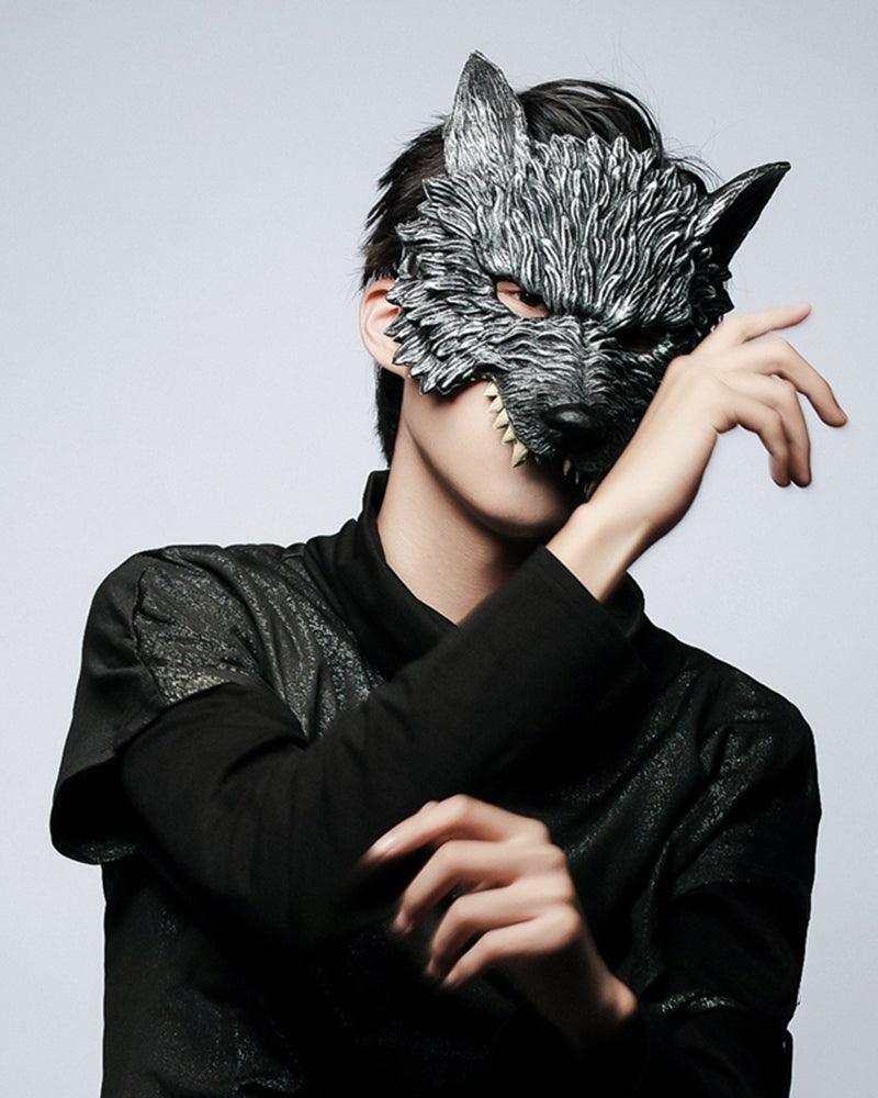 Futuristic Half-Face Wolf Mask -  futuristic mask - Futuristic Half-Face Wolf Mask for Techwear Style - View 3