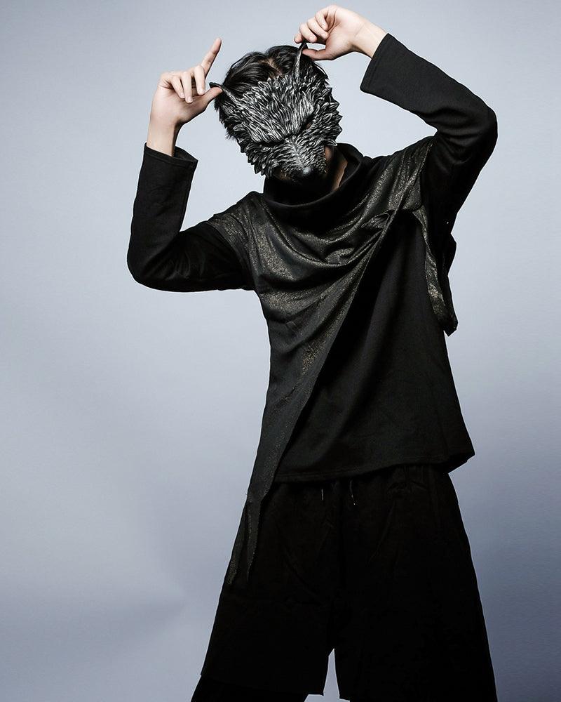 Futuristic Half-Face Wolf Mask -  futuristic mask - Futuristic Half-Face Wolf Mask for Techwear Style - View 9
