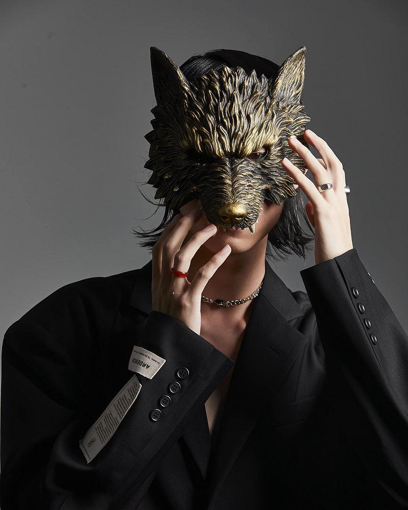 Futuristic Half-Face Wolf Mask -  techwear mask - Futuristic Half-Face Wolf Mask for Techwear Style - View 6