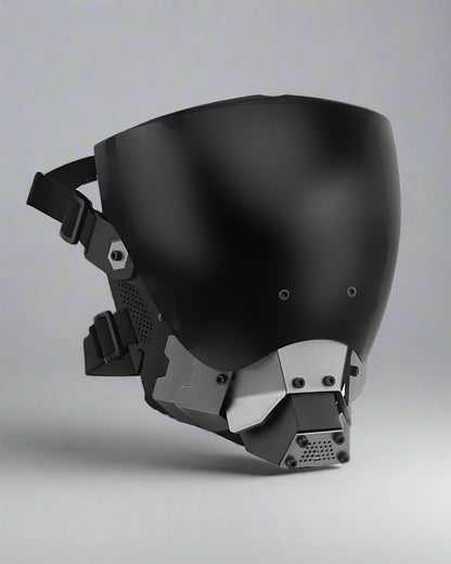 Futuristic Half Helmet Mask - half helmet - Futuristic Half Helmet Mask for Cyberpunk Events - View 9
