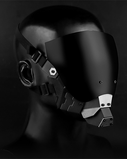 Futuristic Half Helmet Mask -  themed event - Futuristic Half Helmet Mask for Cyberpunk Events - View 7