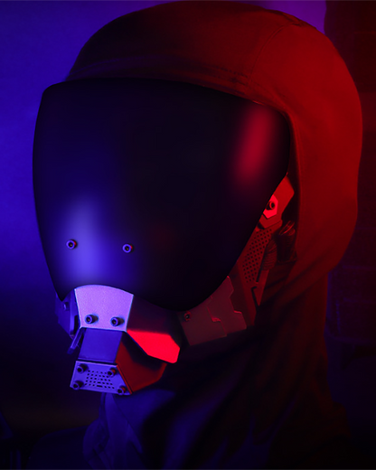 Futuristic Half Helmet Mask -  breathable helmet - Futuristic Half Helmet Mask for Cyberpunk Events - View 4