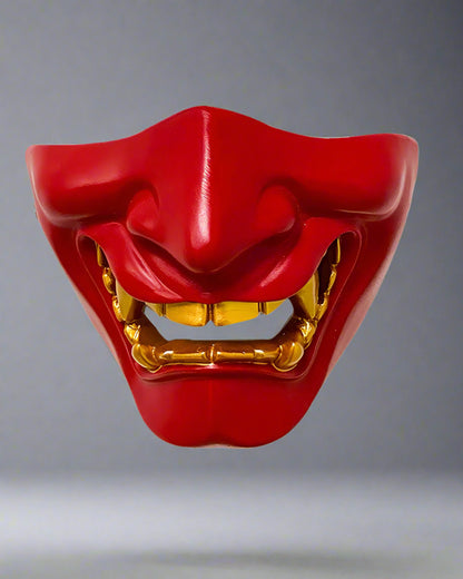 Futuristic Hannya Half Face Mask -  cosplay mask - Hannya Half Face Mask for Cyberpunk Cosplay - View 3