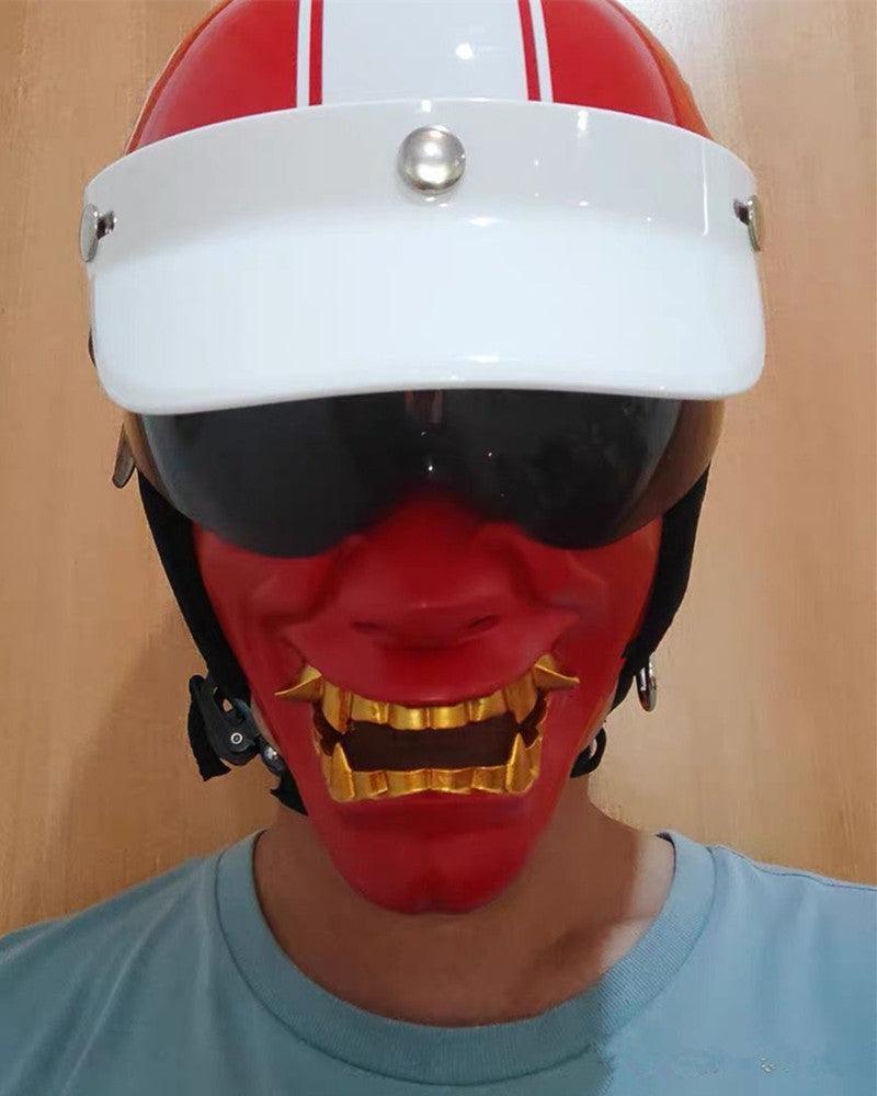 Futuristic Hannya Half Face Mask -  cyberpunk accessories - Hannya Half Face Mask for Cyberpunk Cosplay - View 11