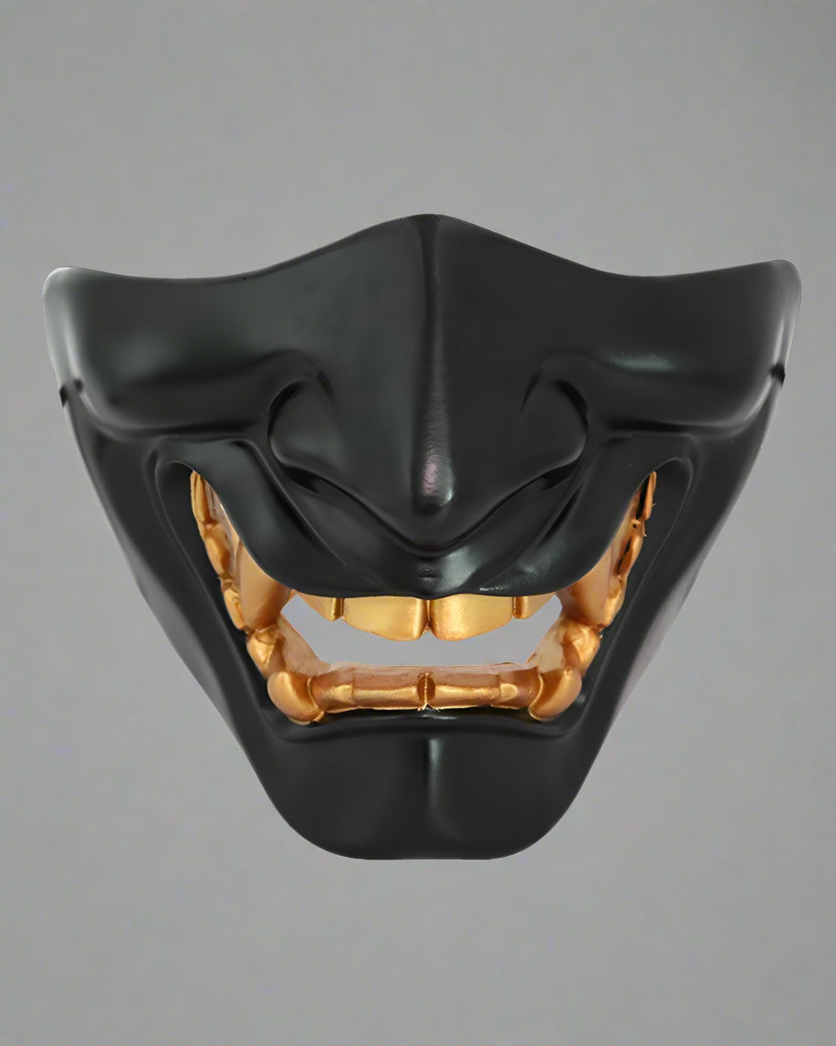 Futuristic Hannya Half Face Mask -  cyberpunk accessories - Hannya Half Face Mask for Cyberpunk Cosplay - View 4