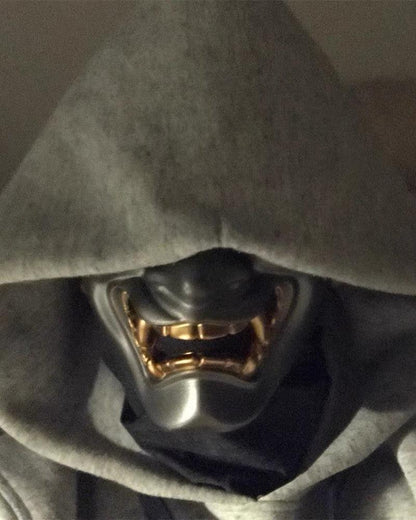 Futuristic Hannya Half Face Mask -  cyberpunk mask - Hannya Half Face Mask for Cyberpunk Cosplay - View 12