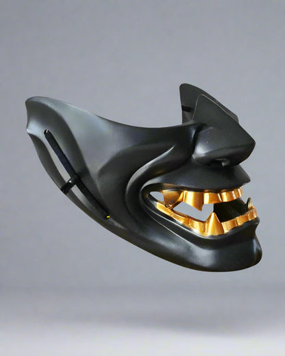 Futuristic Hannya Half Face Mask -  fashion statement mask - Hannya Half Face Mask for Cyberpunk Cosplay - View 6