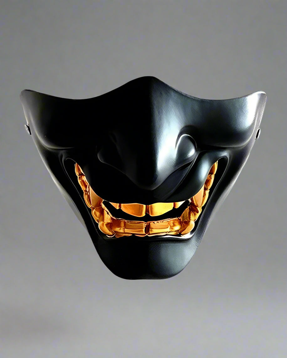Futuristic Hannya Half Face Mask - hannya mask - Hannya Half Face Mask for Cyberpunk Cosplay - Main view