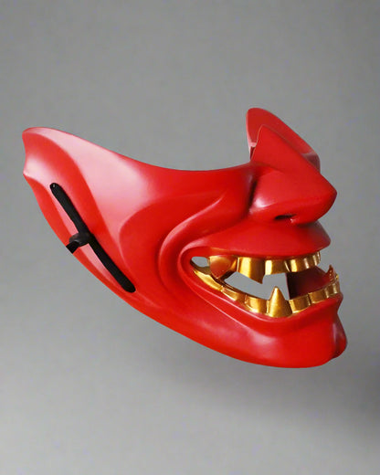 Futuristic Hannya Half Face Mask - hannya mask - Hannya Half Face Mask for Cyberpunk Cosplay - View 8