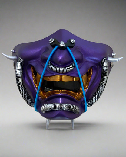 Futuristic Hannya Half Mask -  costume accessory - Futuristic Hannya Half Mask with Cyberpunk Style - View 3