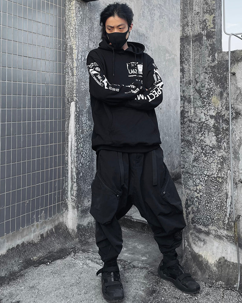 Futuristic Hannya Ninja Hoodie -  comfortable streetwear - Futuristic Hannya Ninja Hoodie for Urban Style - View 4