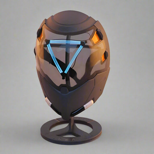 Futuristic Helmet Mask - Stealthy Style - cyberpunk face mask - Stealthy Black Futuristic Helmet Mask for Techwear Style - Main view