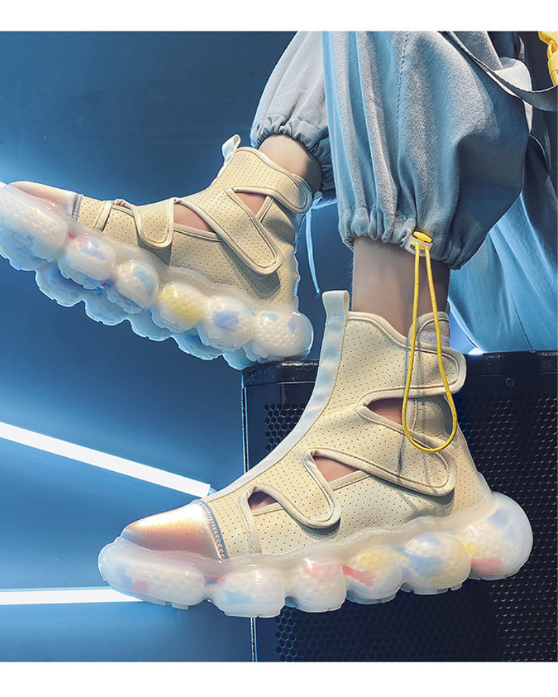 Futuristic High-Top Sandal Sneakers -  comfortable urban footwear - Futuristic High-Top Sandal Sneakers for Modern Looks - View 10