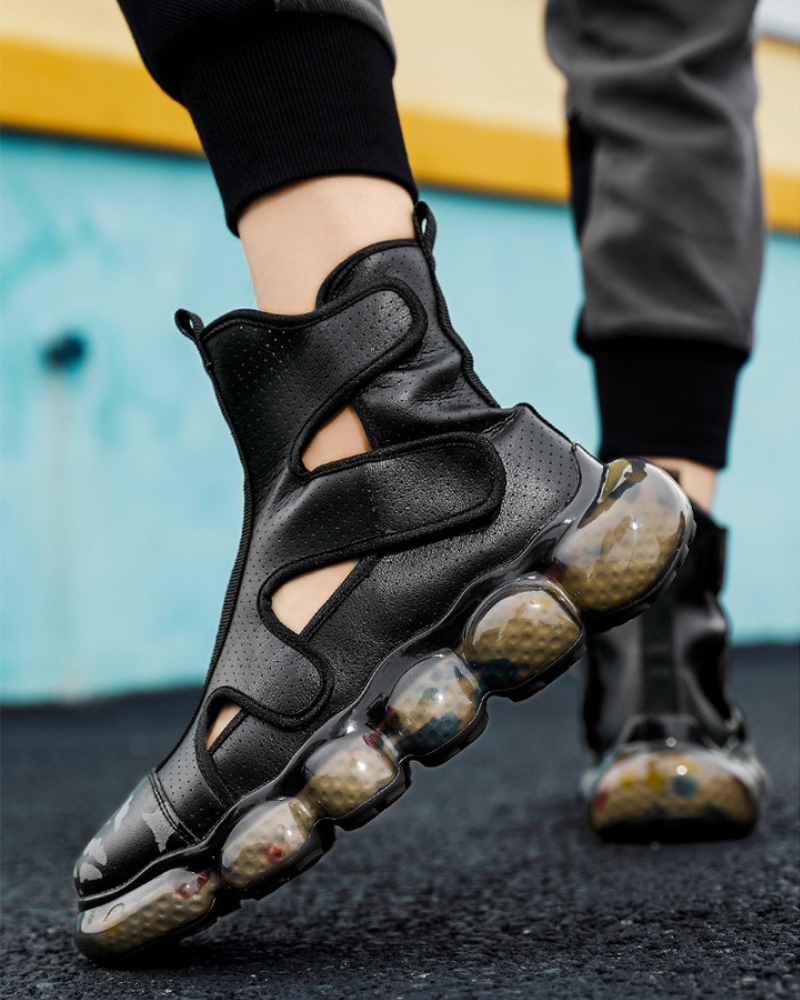 Futuristic High-Top Sandal Sneakers -  comfortable urban footwear - Futuristic High-Top Sandal Sneakers for Modern Looks - View 3