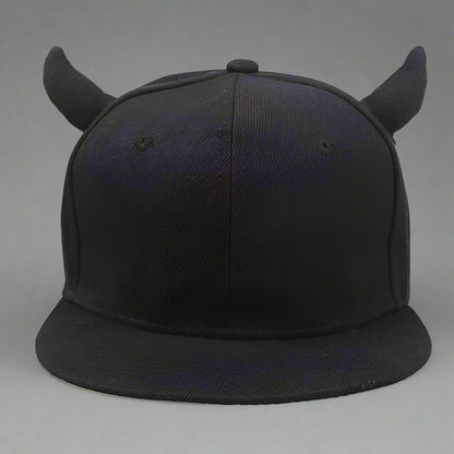 Futuristic Horns Cap -  black cap - Futuristic Horns Cap for Urban Fashion Enthusiasts - View 3