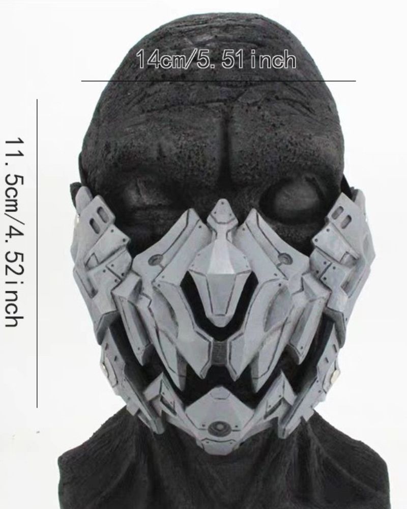 Futuristic Japanese Halloween Mask - halloween mask - Futuristic Japanese Halloween Mask with Neon Lights - View 8
